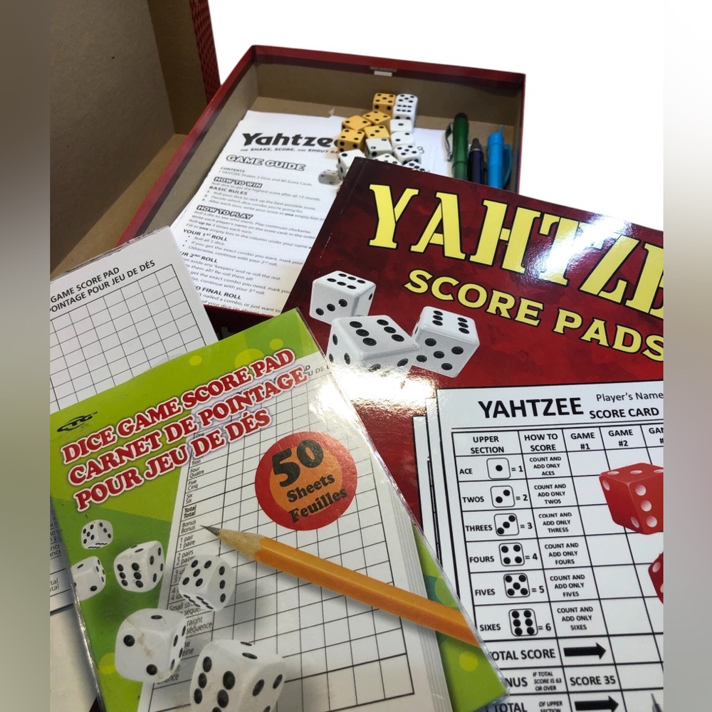 Yahtzee™ Yatzee Dice Game By Hasbro Family Fun with extra score pads and Dice